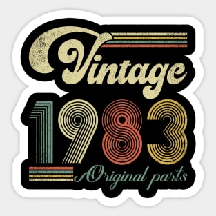 Retro Vintage 1983 41st Birthday Gift Men Women 41 Years Old Sticker